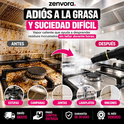Limpiador a vapor presurizado | Arranca la grasa y suciedad