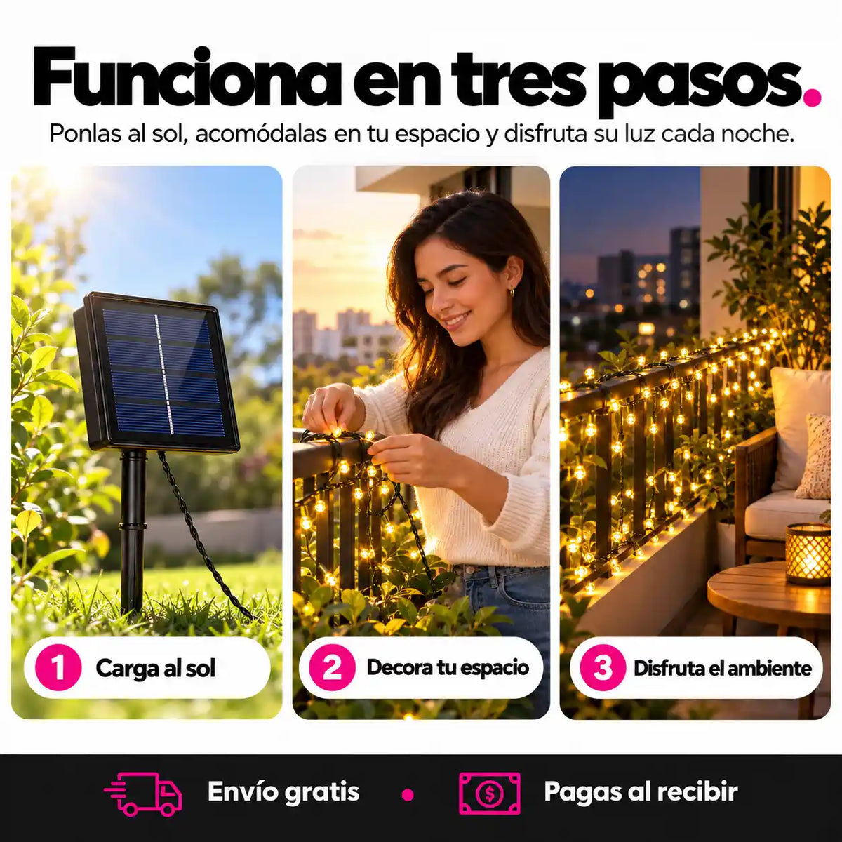 Luces Navideñas solares | Ahorra la factura