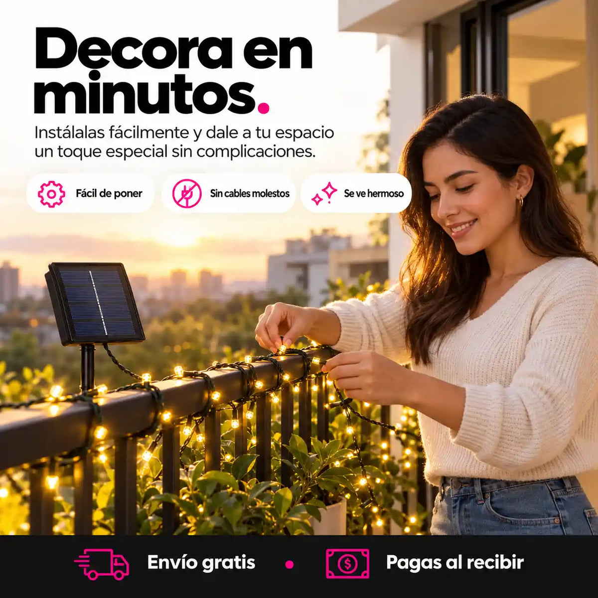 Luces Navideñas solares | Ahorra la factura