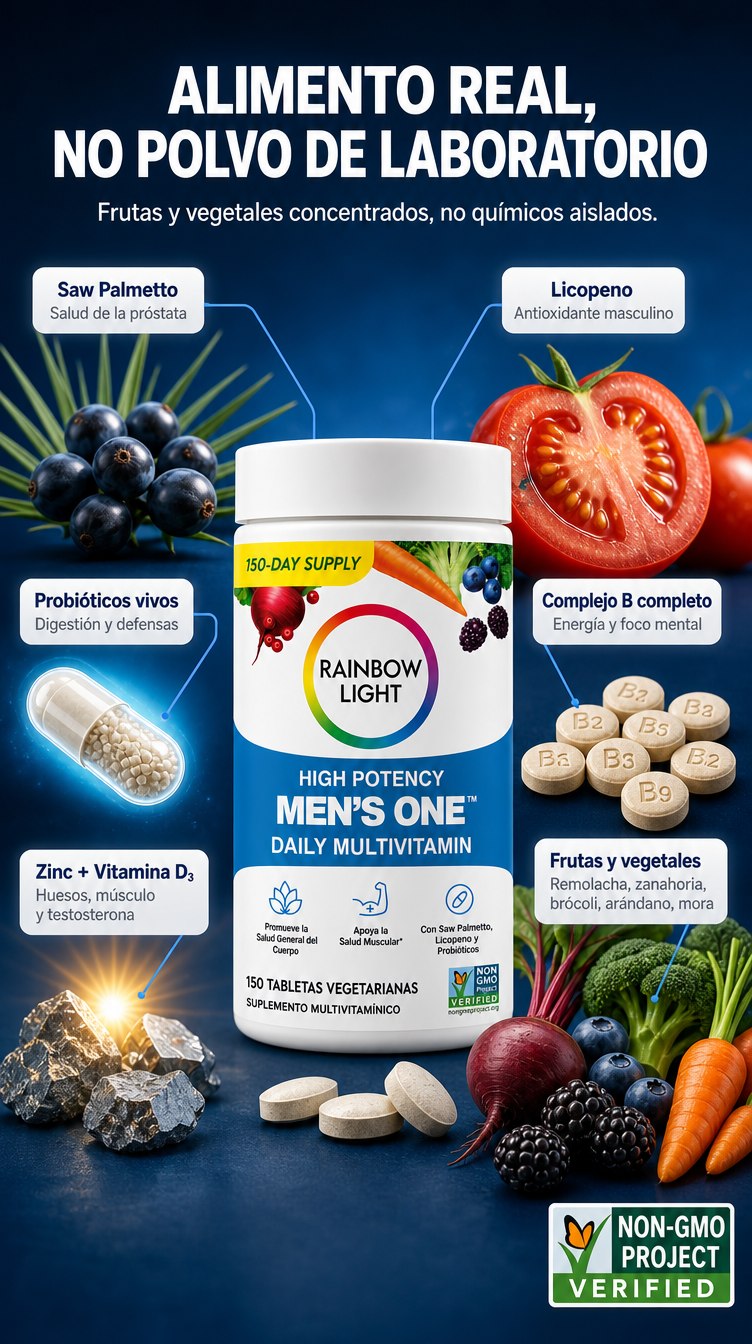 Formula e ingredientes: saw palmetto, licopeno, probioticos, complejo B