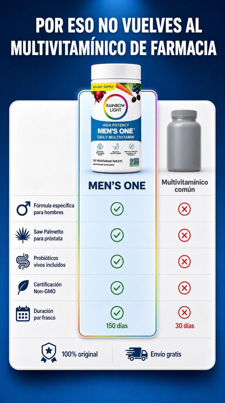 Tabla de comparacion contra el multivitaminico de farmacia